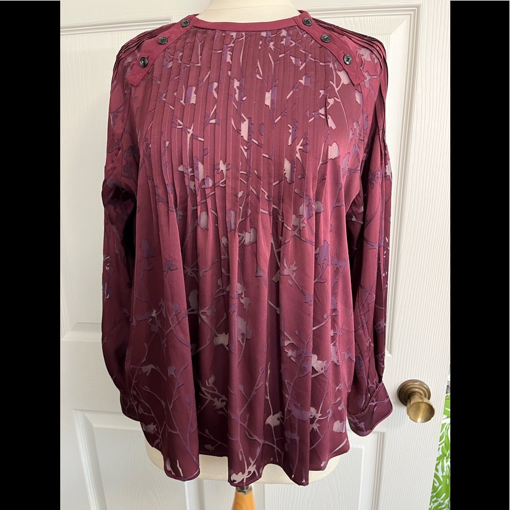 Rag &Bone NWT Black Cherry Rubie Blouse